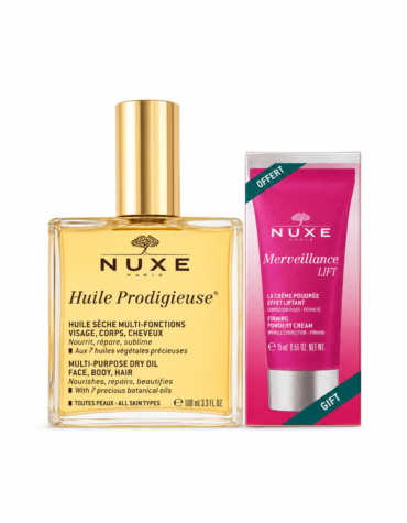 NUXE Huile Prodigieuse 100 ml + Merveillance Lift 15 ml Dhuratë