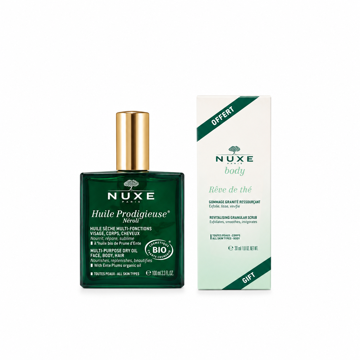 NUXE Huile Prodigieuse Neroli 100 ml + Scrub Trupi Dhuratë